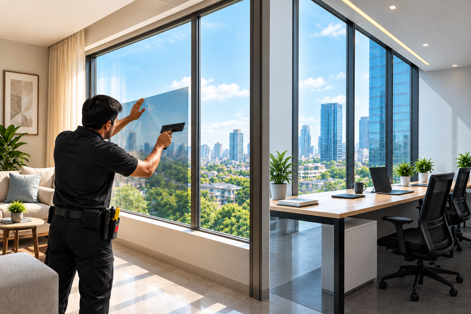 3M Home and Office Window Film Installation